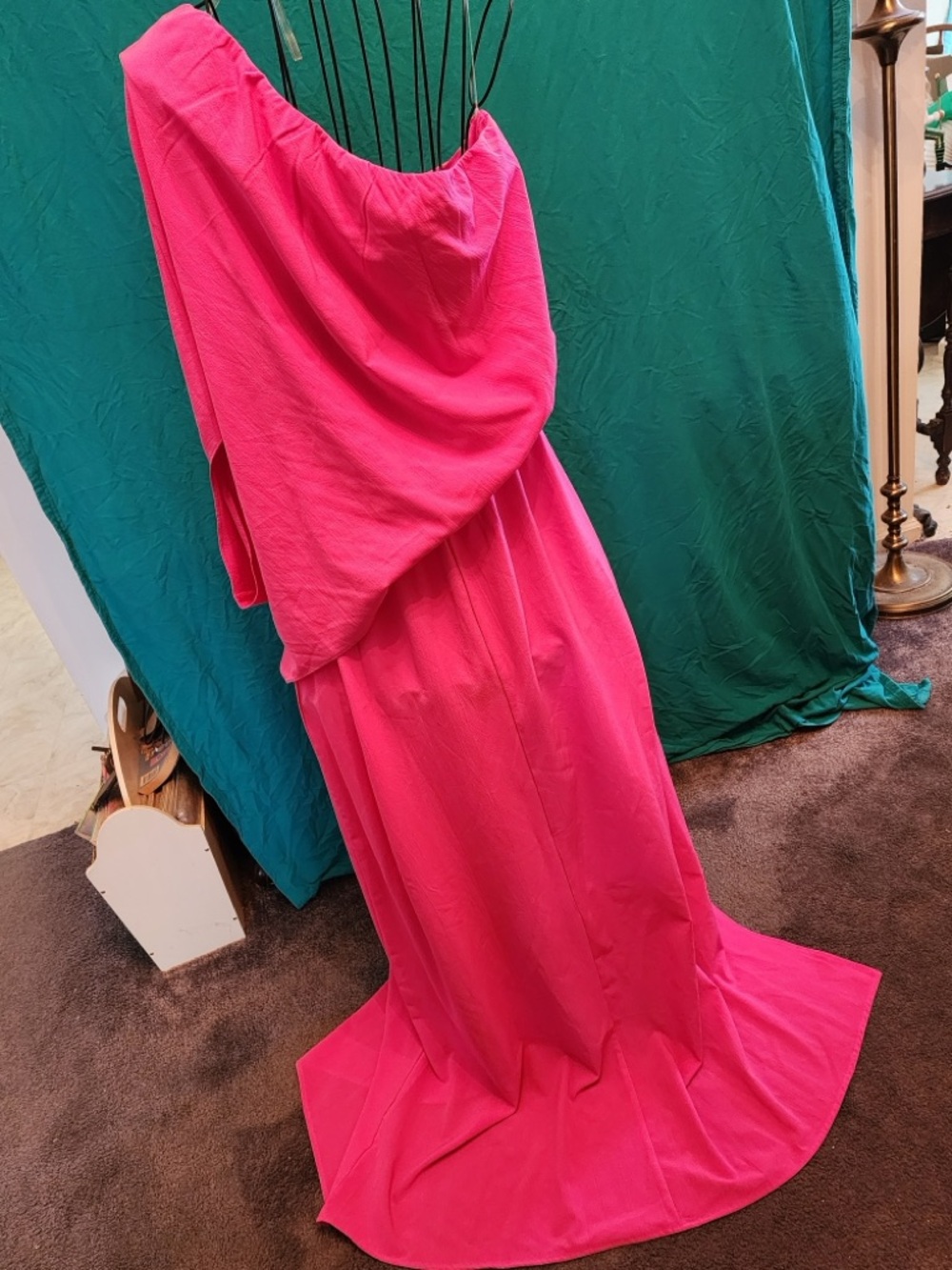 Women’s Hot Pink One Shoulder Gown